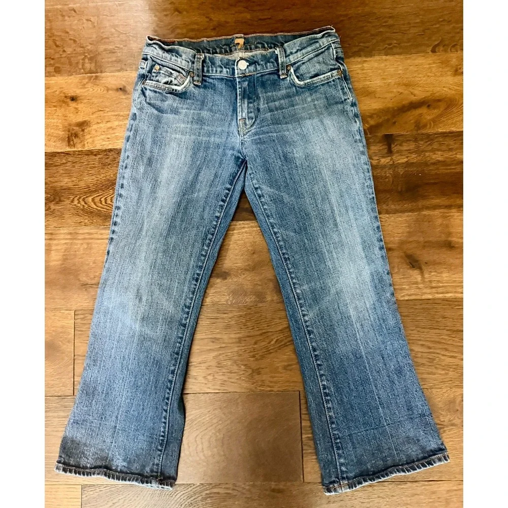 7 For All Mankind Dojo Bootcut Jeans Women's Blue Denim Size 29